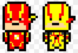 Injustice 2 Flash And Reverse Flash - Mini Iron Man Pixel Art Clipart