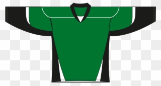 Hockey Jersey Green And White Clipart