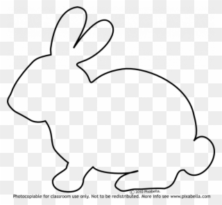Download Easter Bunny Templates Free - Bunny Outline Coloring Page Clipart