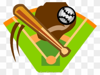 Baseball Bat Clipart Baseball Diamond - Softball Field Clipart - Png Download