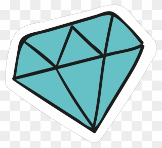 Diamond Vinyl Custom Sticker At Great Prices - Cute Diamond Png Clipart