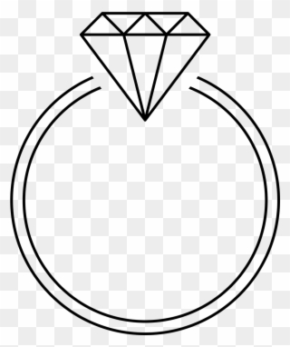 Wedding, Ring Diamond Black Transparent Background - Wedding Ring Clipart No Background - Png Download