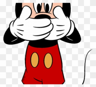 Disneyland Clipart Mickey Mouse - Cartoon Character Covering Mouth - Png Download