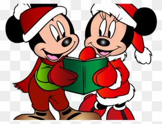 Minnie Mouse Clipart Winter - Minnie And Mickey Christmas - Png Download
