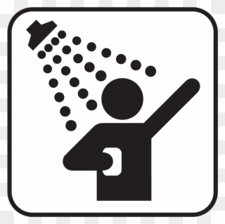 Shower Bathroom Bathtub Clip Art - Take A Shower Sign - Png Download