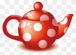 Clipart Cake Teapot - Kitchen Icons Vector Red - Png Download