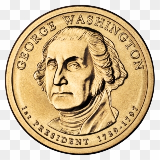 Money Sign Clip Art - George Washington Dollar Coin - Png Download