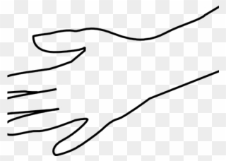 Hand Clipart Outline - Clip Art - Png Download
