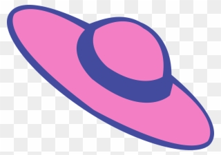 Hat Woman Clipart - Sun Hat Cartoon Pink - Png Download