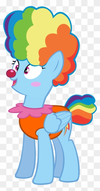 Clip Art Black And White Download Afro Transparent - Mlp Rainbow Dash The Clown - Png Download