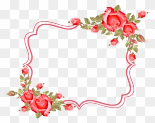Frame, Flower, Roses, Frame, Border,rose, Wedding, - Vector Floral Frame Undangan Png Clipart