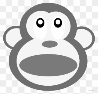 Monkey Head Animal Free Black White Clipart Images - Pile Of Poo Emoji - Png Download