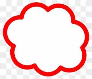 Red Cloud Clip Art N2 - Red Cloud Outline Png Transparent Png