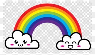 Cloud And Rainbow Clipart Rainbow Cloud - Rainbow With Clouds Png Transparent Png
