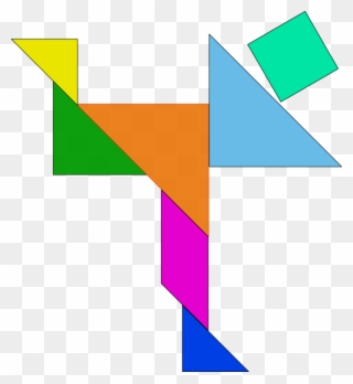 Tangram Blocks Tangram Patterns Puzzle Game - Clipart Tangram - Png Download