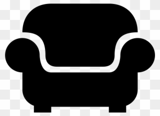 Room Vector Lounge Clip Art Black And White Stock - Living Room Icon - Png Download