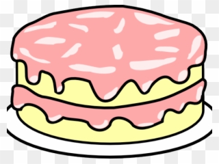 Frosting Clipart Pink Icing - Colouring Pages Of Cake - Png Download