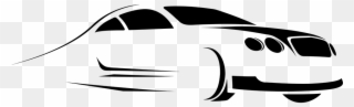 Codes For Insertion - Transparent White Car Silhouette Clipart