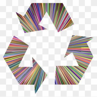 Recycling Symbol Paper Recycling - Rainbow Recycling Symbol Png Clipart