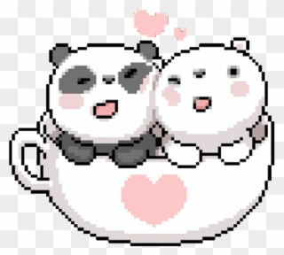 Panda Kawaii Icebear Friends Bears Pixel Pixelart - Gif De Pandas Kawaii Clipart