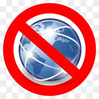 Clipart No Global Internet Pas D Internet Global Black - No Internet Icon Png Transparent Png