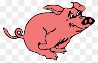 Pig Clip Art Images Free Download Ud83e Udd37 Farmer - Cartoon Pig Running - Png Download