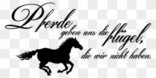 Stickers Muraux Citations - Running Horse Silhouette Png Clipart