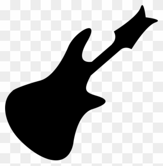 Black And White Library Guitar Png Icon Free - Silhuetas De Instrumentos Musicais Clipart