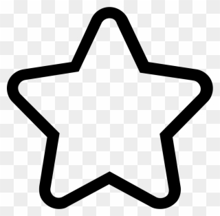Ic Star Line Comments - Star Outline Png Clipart