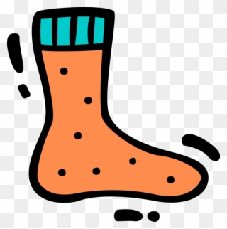 Vector Illustration Of Sock Clothing Apparel Item Worn Clipart