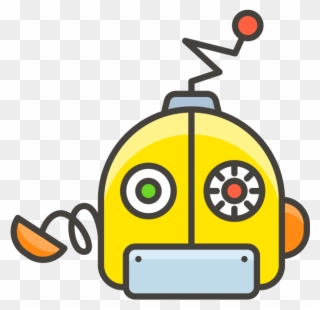 Robot Face Emoji - 機器人 頭 卡通 Clipart