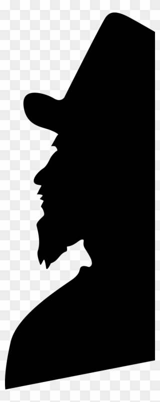 Clip Art Man In Top Hat Silhouette - Silhouette Of Man With Top Hat - Png Download