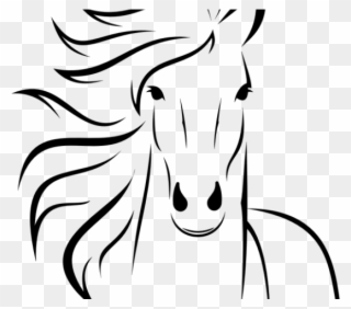 Horse Clipart Easy - Simple Horse Head Drawings - Png Download