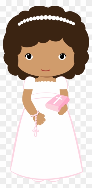 Communion Girl Clip - Clipart First Communion Girl - Png Download