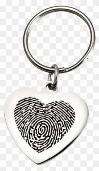 Fingerprint Memorial Key Ring - Keychain Clipart