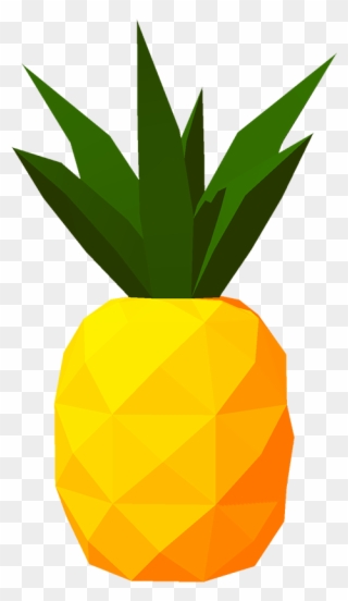 648 X 845 5 - Low Poly Pineapple 3d Model Clipart