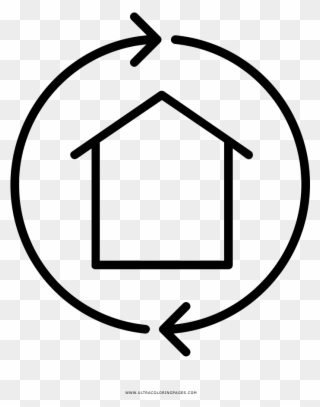 Auction Coloring Page - Smart Home Icon Free Clipart