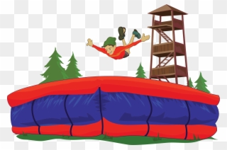 Big Air Bag Is A Huge Air Pillow One Can Jump Into - Inflatable Clipart