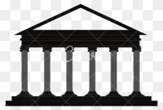 Greece Clipart Greek Building - Courthouse Silhouette - Png Download