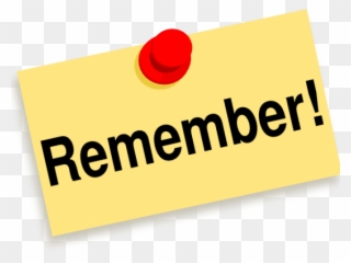 Remember Clipart Dates - Remember Sticky Note - Png Download
