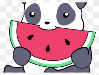 Watermelon Clipart Tumbler - Panda Com Melancia - Png Download
