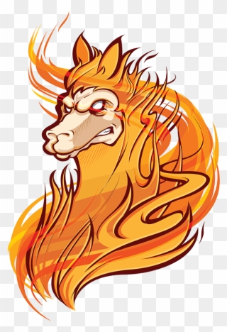 Anfoc - Flaming Llama Clipart