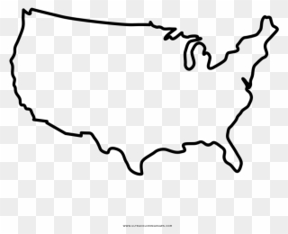 North America Coloring Page - Uk Us Size Difference Clipart