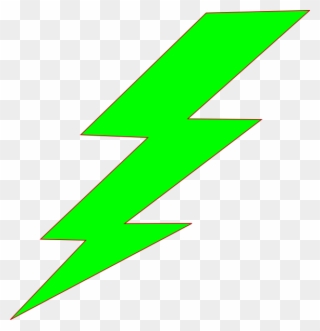 Green Lightning Bolt Clipart - Png Download