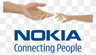 Nokia With Hands Connecting People Png - Nokia Connecting People Logo Clipart