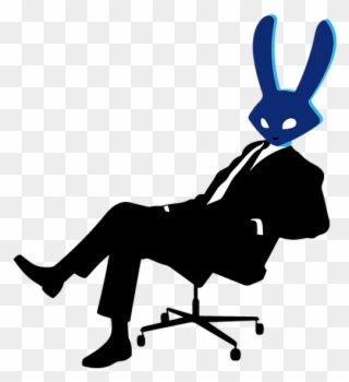 Sitting Bunnyman Fixed - Man In Chair Clipart