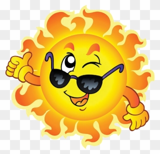 Sun Transp - Cartoon Sun With Sunglasses Clipart