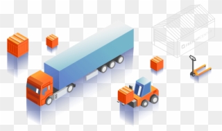 Freight Shipping Truckload Supply Chain Logistics - Model Car Clipart