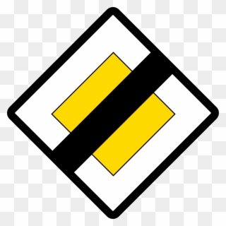 Open - End Of Road With Give Way Clipart