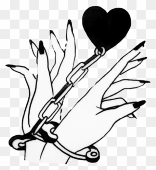 Kinky Sticker - Heart Handcuff Drawing Clipart